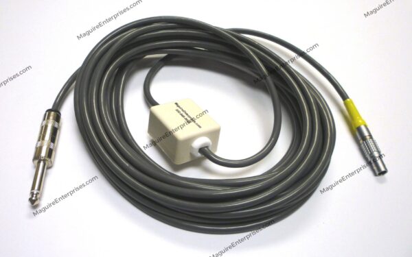 Connects Philips Healthcare or 1/4" phone plug output to Medtronic pacer programmer input.