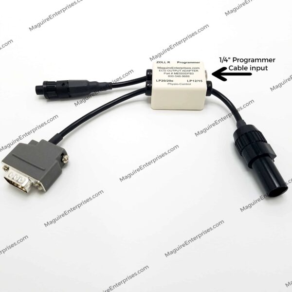 Output Adapter for use with Stryker Physio-Control LifePak and Zoll Medical defibrillators.